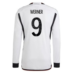 Prima Maglia Germania Mondiali 2022 Timo Werner 9 Manica Lunga